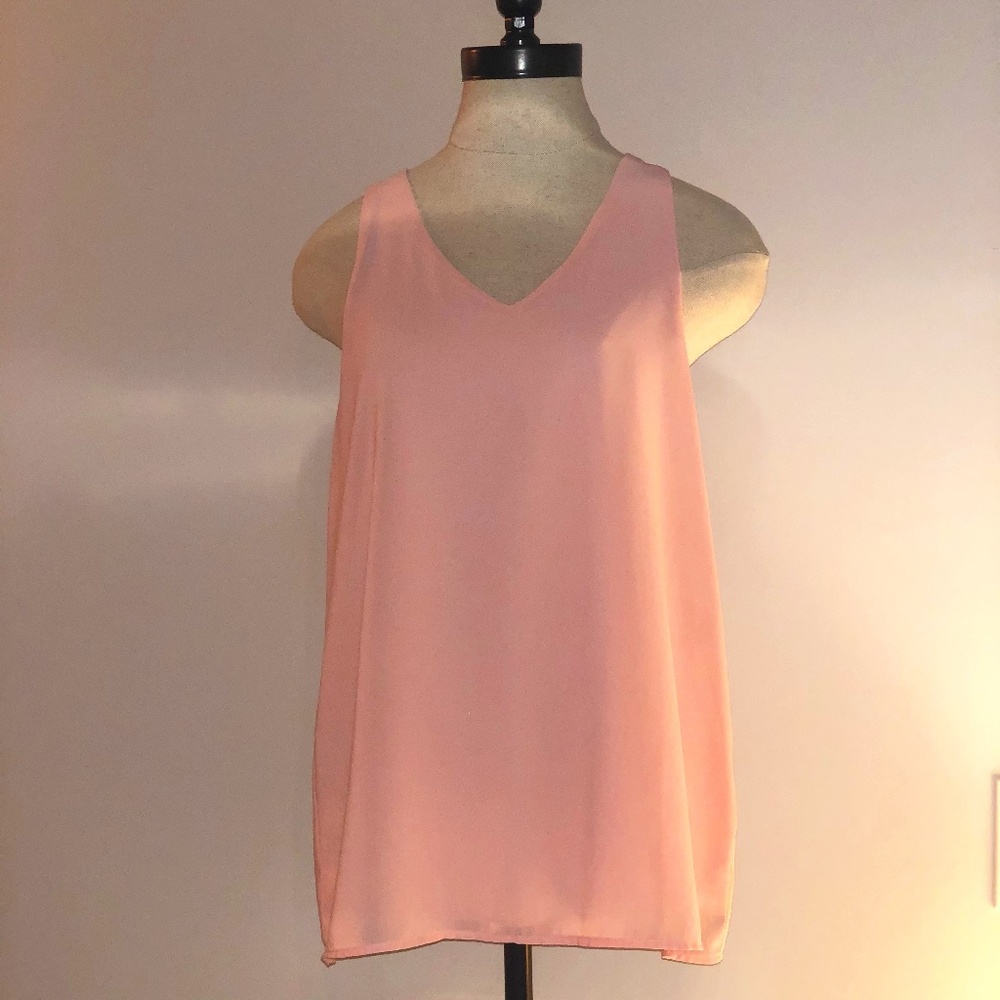 Light Pink Layered Sheer Tank